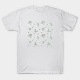 Watercolor print with leaves and flowers T-Shirt